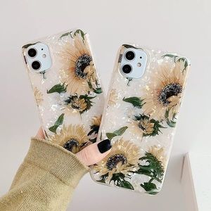 NEW iPhone 14/12/Pro/Max Vintage Sunflower case